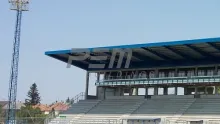 Sportovní hala - fotbalová tribuna Gyor Ungarn