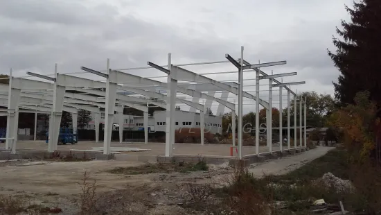 Skladovací hala s administrativní částí PAP-PEX 60m - Progres výstavby