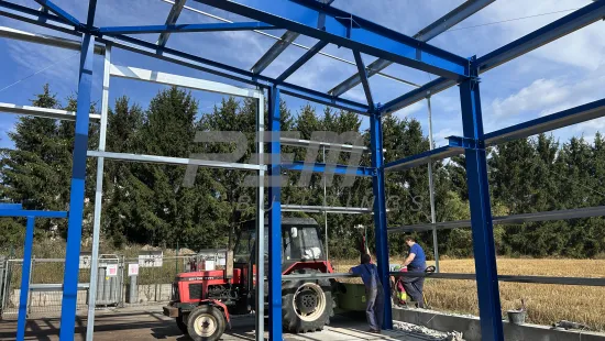 Přístavba skladovací haly pro zemědělskou techniku